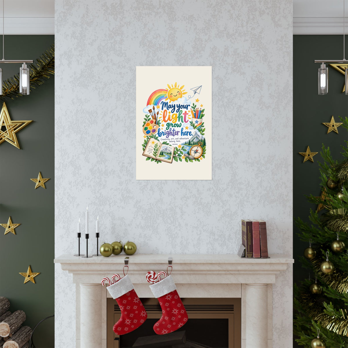 Art Room Kids Wall Art Print, May Your Light Grow Brighter Here – photo 9 of 20