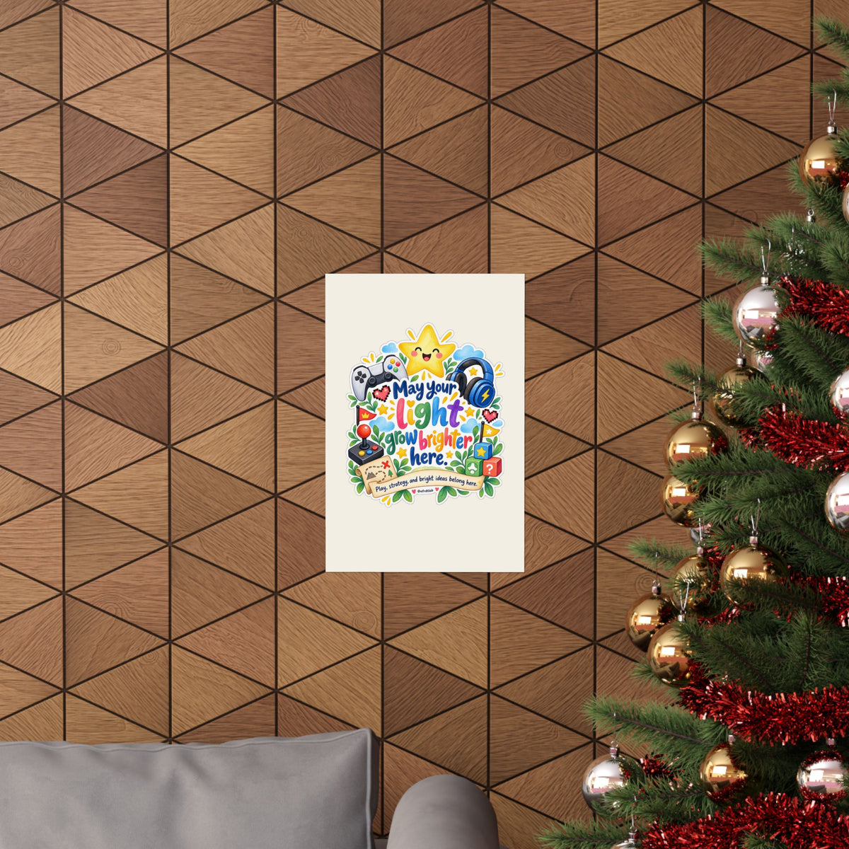 Gamer Kids Wall Art Print, May Your Light Grow Brighter Here – photo 13 of 20