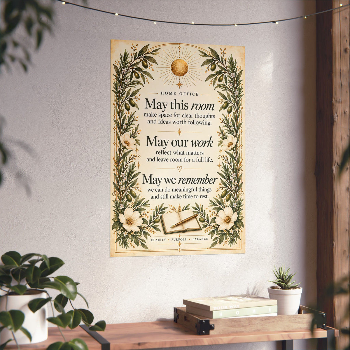 Home Office Blessing Print, May This Room Make Space for Clear Thoughts – photo 8 of 20