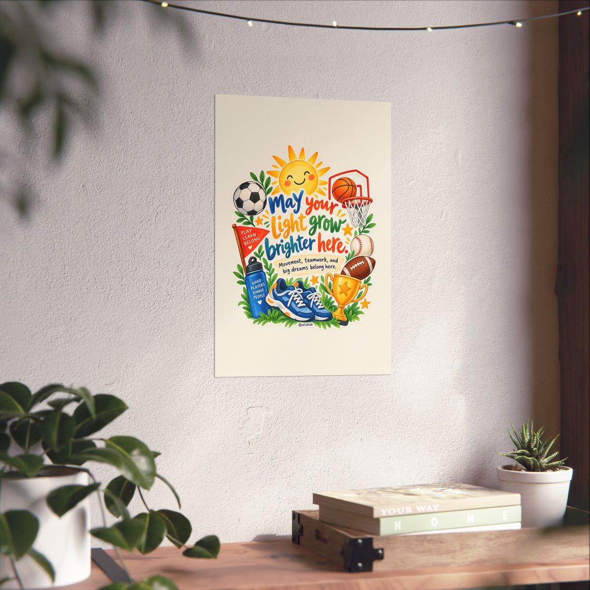 Sports Kids Wall Art Print, May Your Light Grow Brighter Here – photo 15 of 20