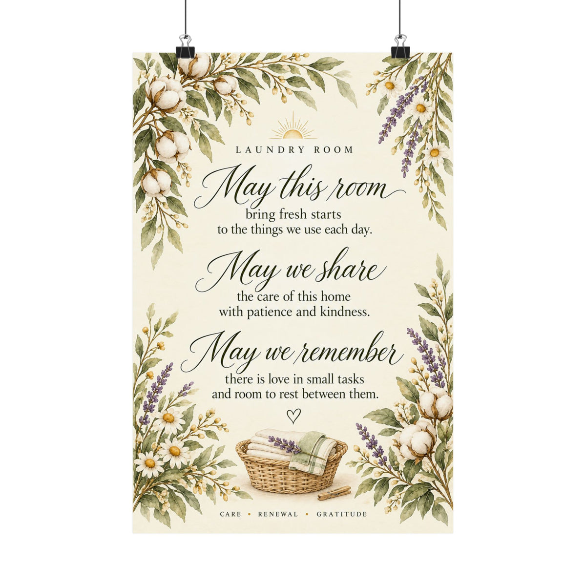 Laundry Room Blessing Print, May This Room Bring Fresh Starts – photo 2 of 20