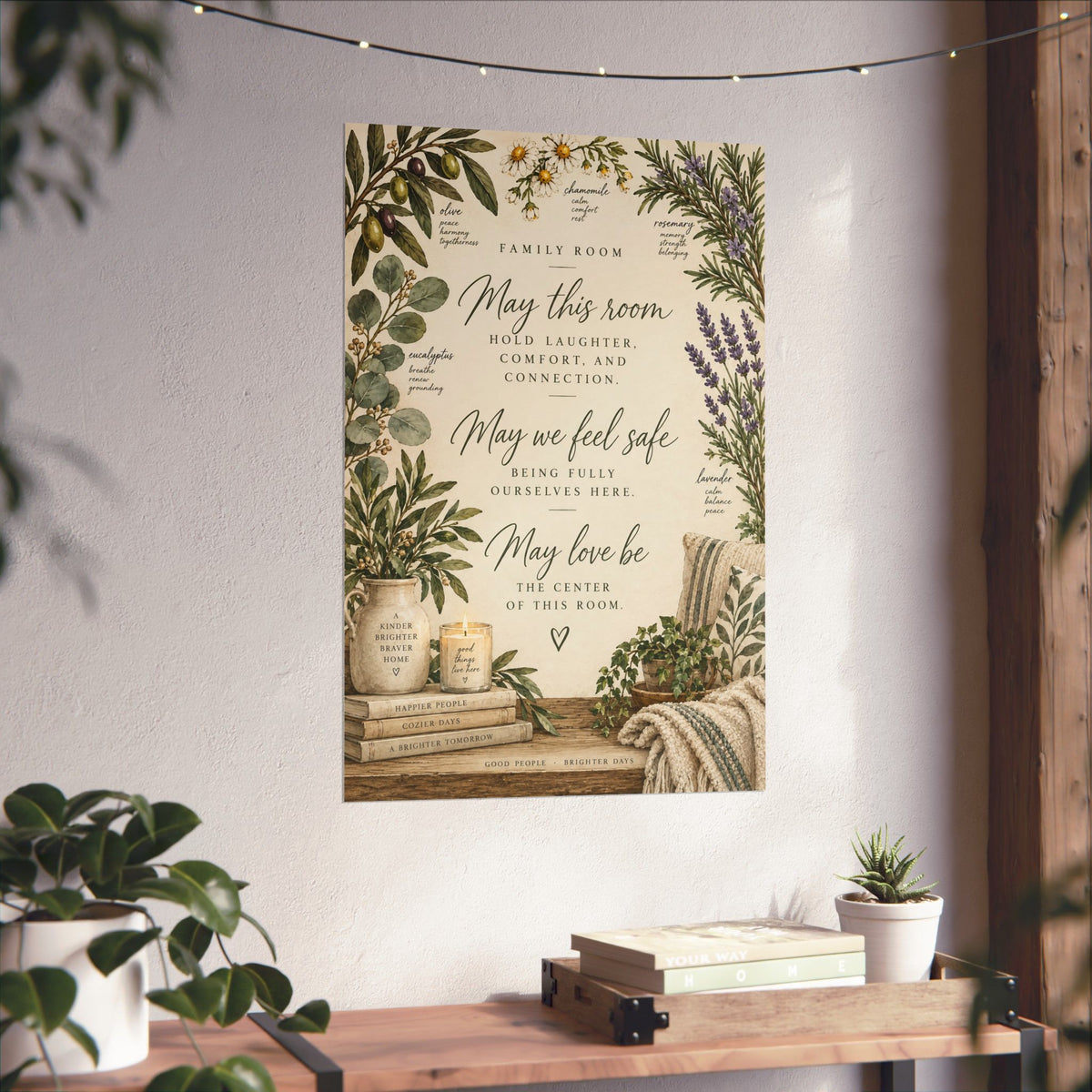 Family Room Blessing Print, May This Room Hold Laughter and Connection – photo 8 of 20