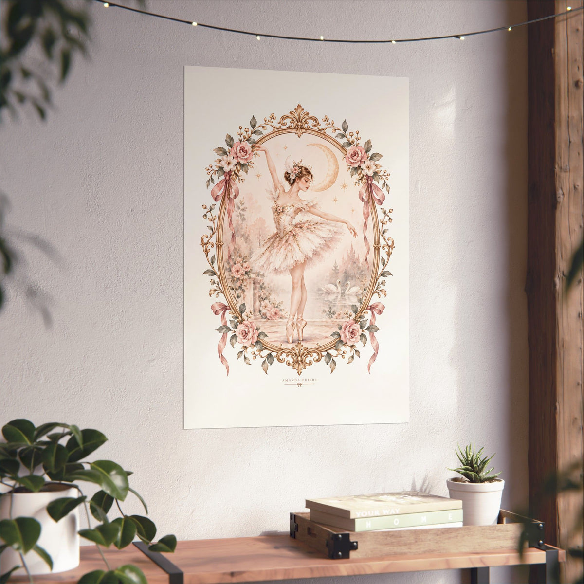 Ballerina and Moon Wall Art Print – photo 8 of 20