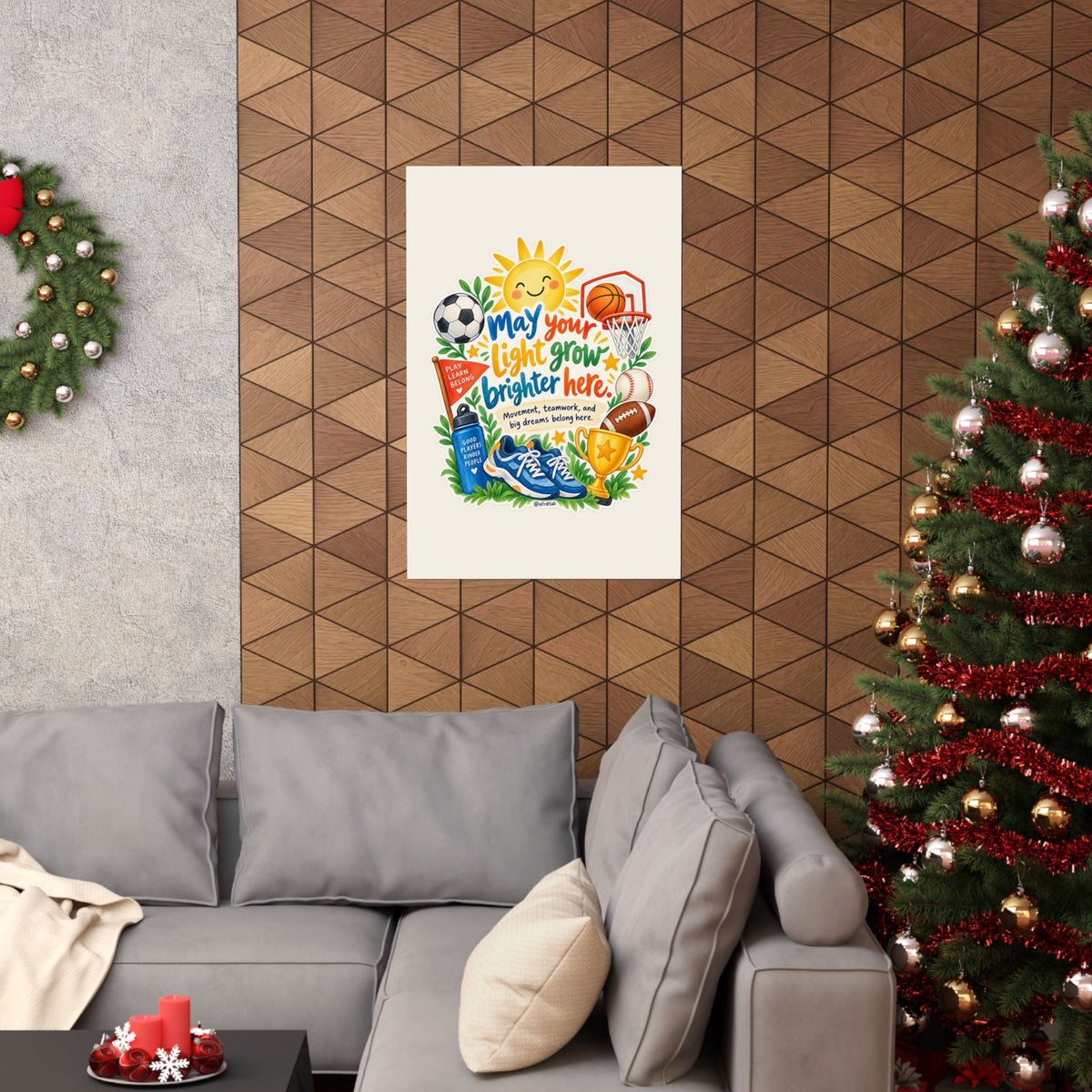 Sports Kids Wall Art Print, May Your Light Grow Brighter Here – photo 20 of 20