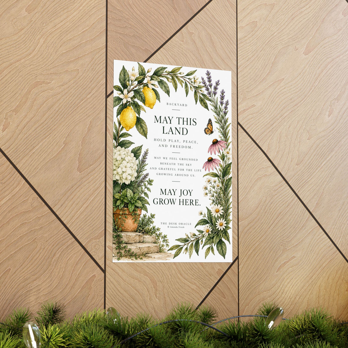 Backyard Blessing Print, May This Land Hold Play, Peace and Freedom – photo 14 of 20
