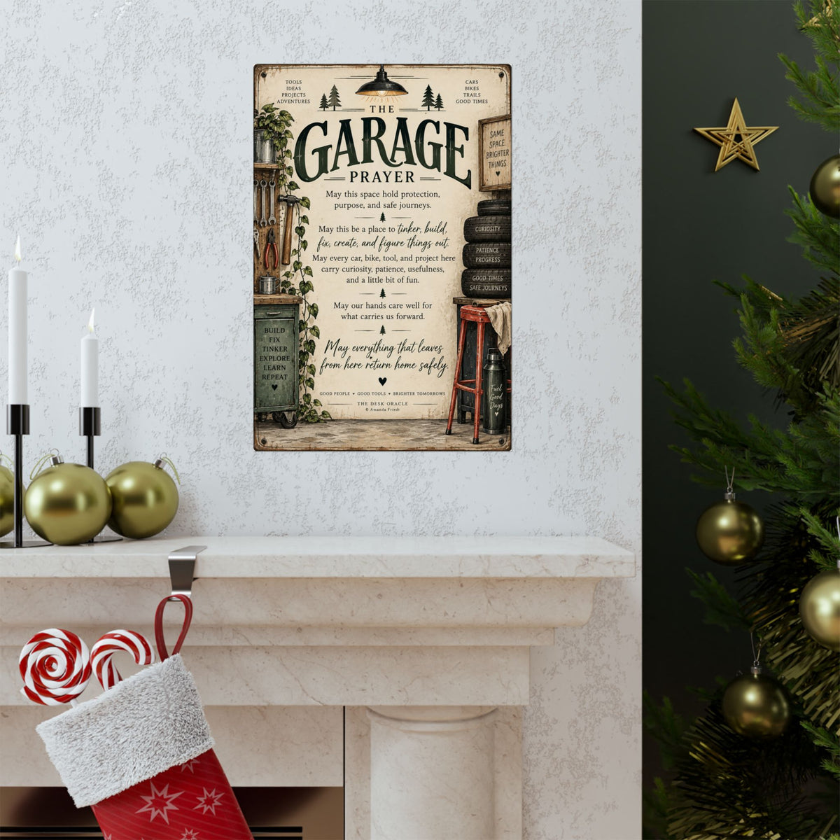 Garage Blessing Sign, Safe Travels prayer wall art – photo 16 of 20