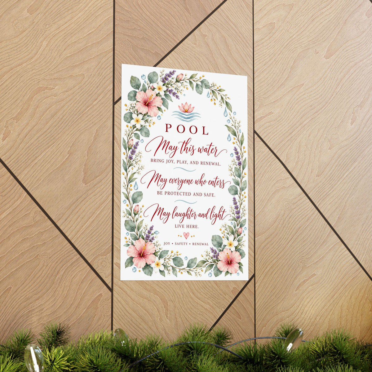 Pool Blessing Sign, May This Water Bring Joy – photo 14 of 20