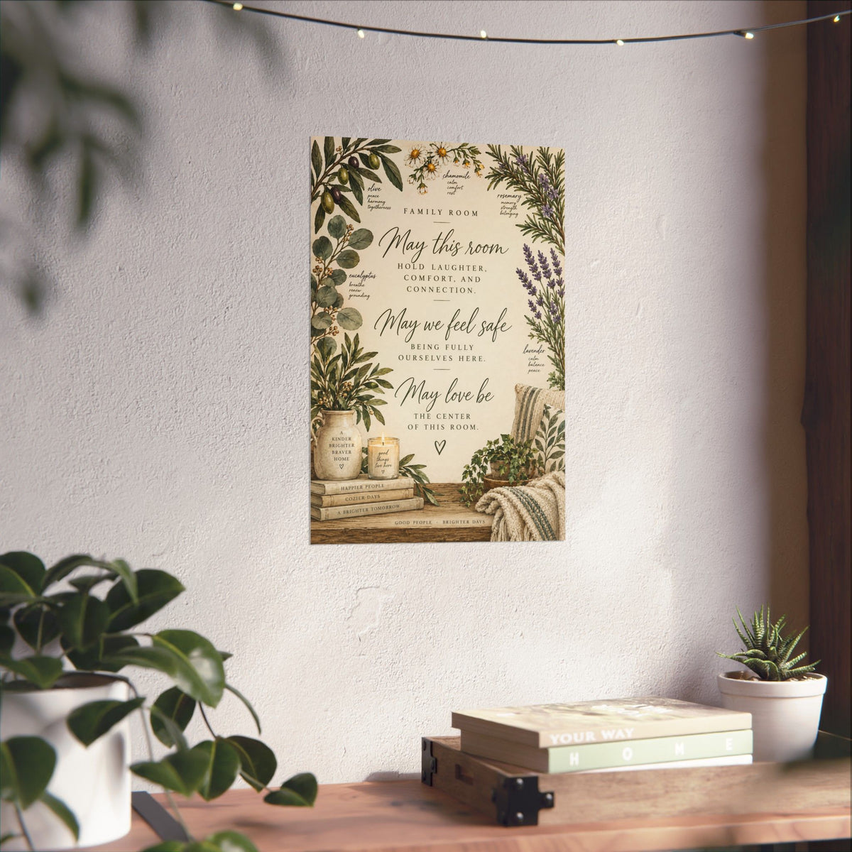 Family Room Blessing Print, May This Room Hold Laughter and Connection – photo 15 of 20