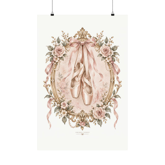 Pointe Shoes Wall Art Print, pink ballet slippers – photo 1 of 20