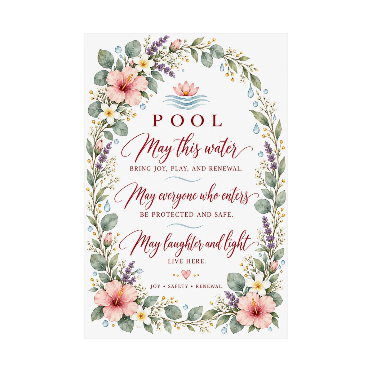 Pool Blessing Sign, May This Water Bring Joy – photo 18 of 20