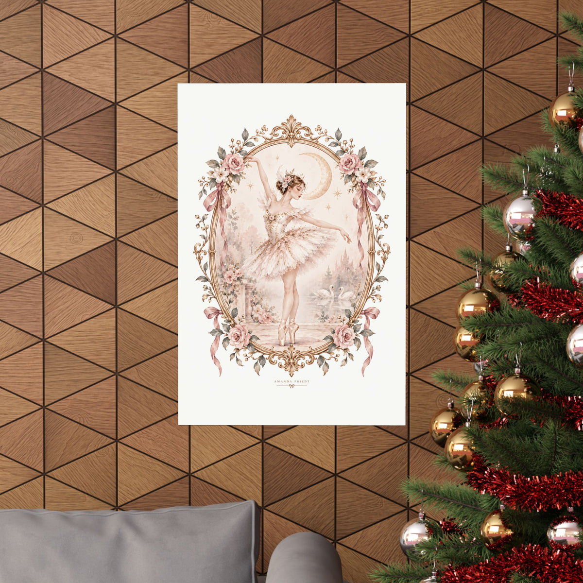 Ballerina and Moon Wall Art Print – photo 6 of 20