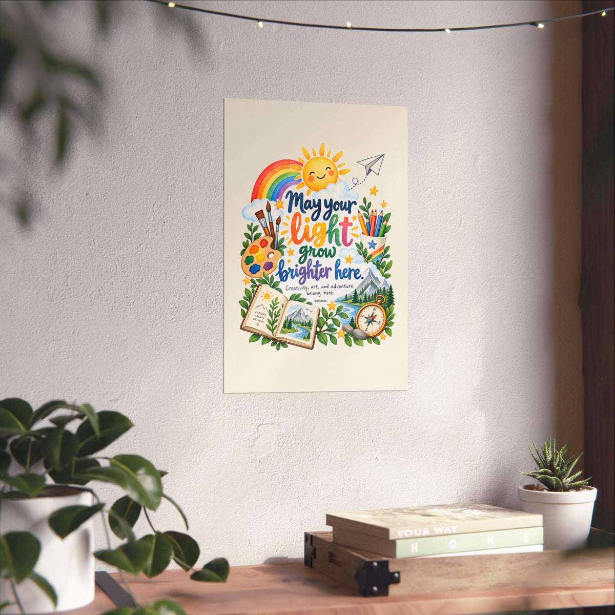 Art Room Kids Wall Art Print, May Your Light Grow Brighter Here – photo 15 of 20