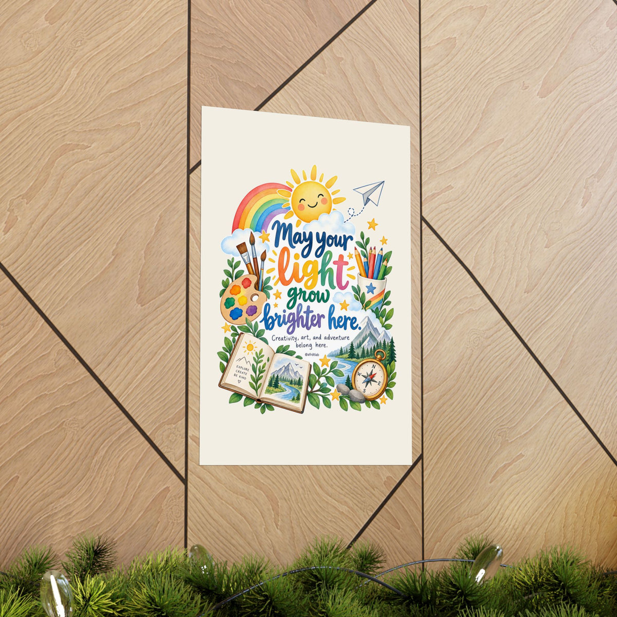 Art Room Kids Wall Art Print, May Your Light Grow Brighter Here – photo 14 of 20