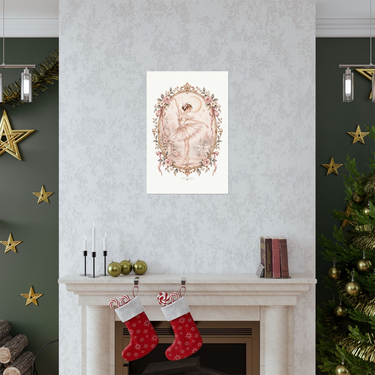 Ballerina and Moon Wall Art Print – photo 9 of 20
