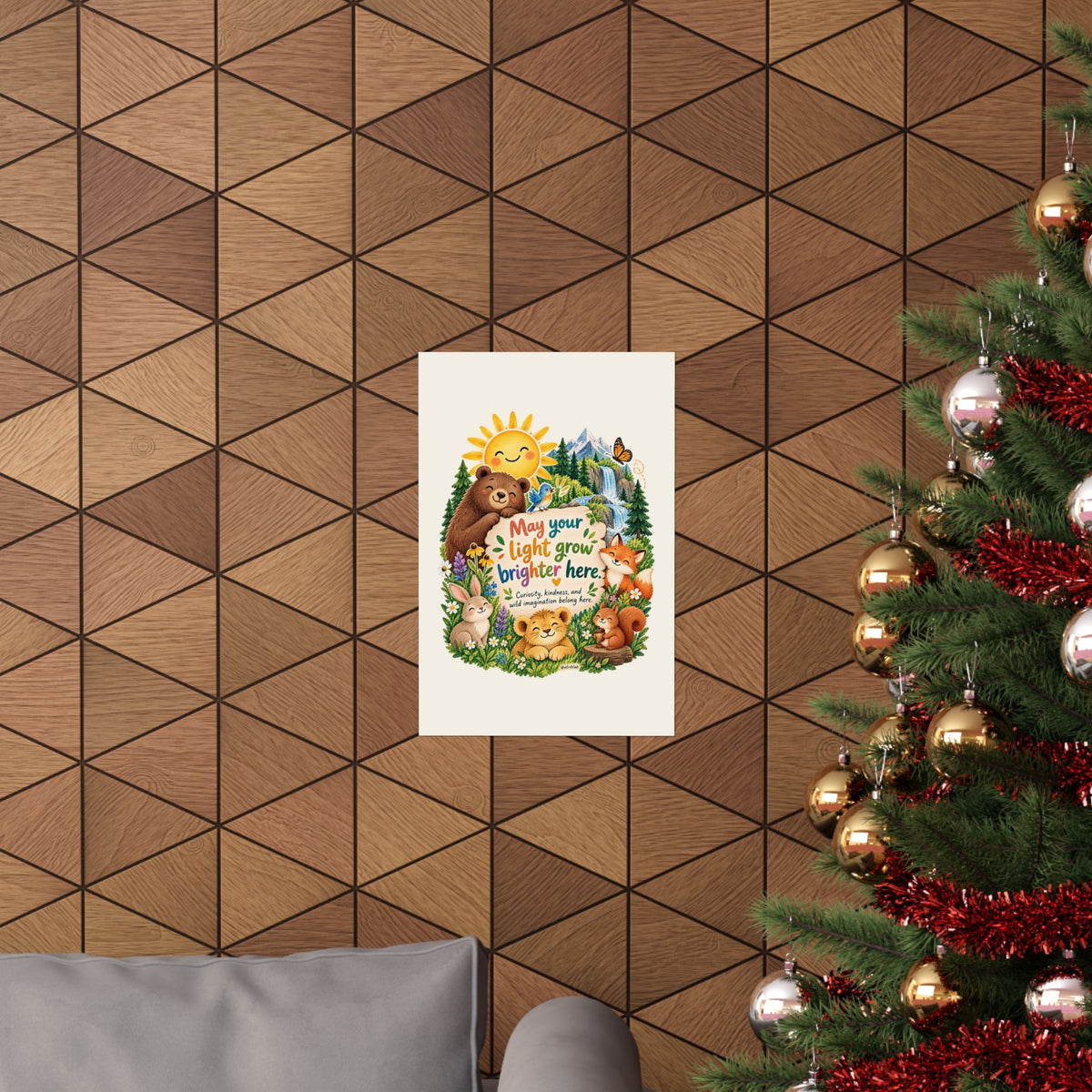 Woodland Animal Kids Poster, May Your Light Grow Brighter Here – photo 13 of 20