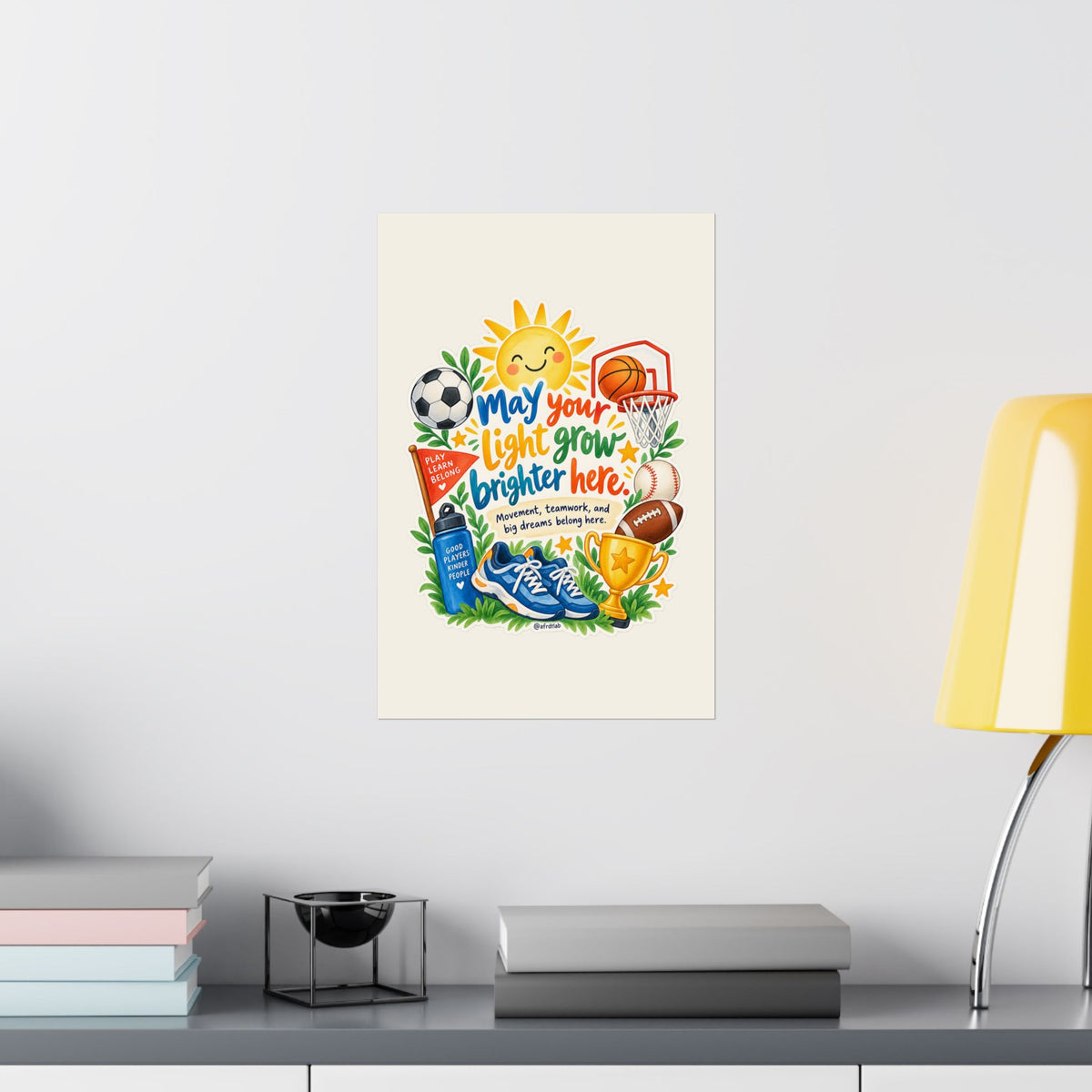 Sports Kids Wall Art Print, May Your Light Grow Brighter Here – photo 17 of 20