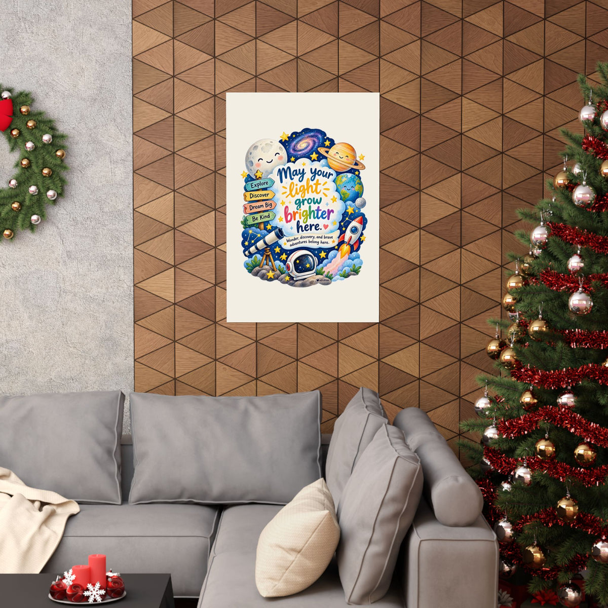 Space Kids Wall Art Print, May Your Light Grow Brighter Here – photo 20 of 20