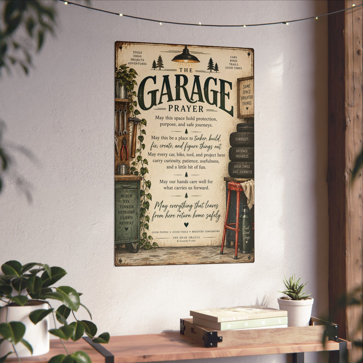 Garage Blessing Sign, Safe Travels prayer wall art – photo 8 of 20
