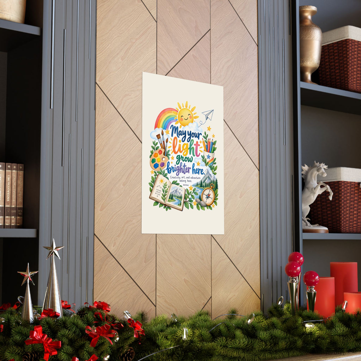 Art Room Kids Wall Art Print, May Your Light Grow Brighter Here – photo 7 of 20