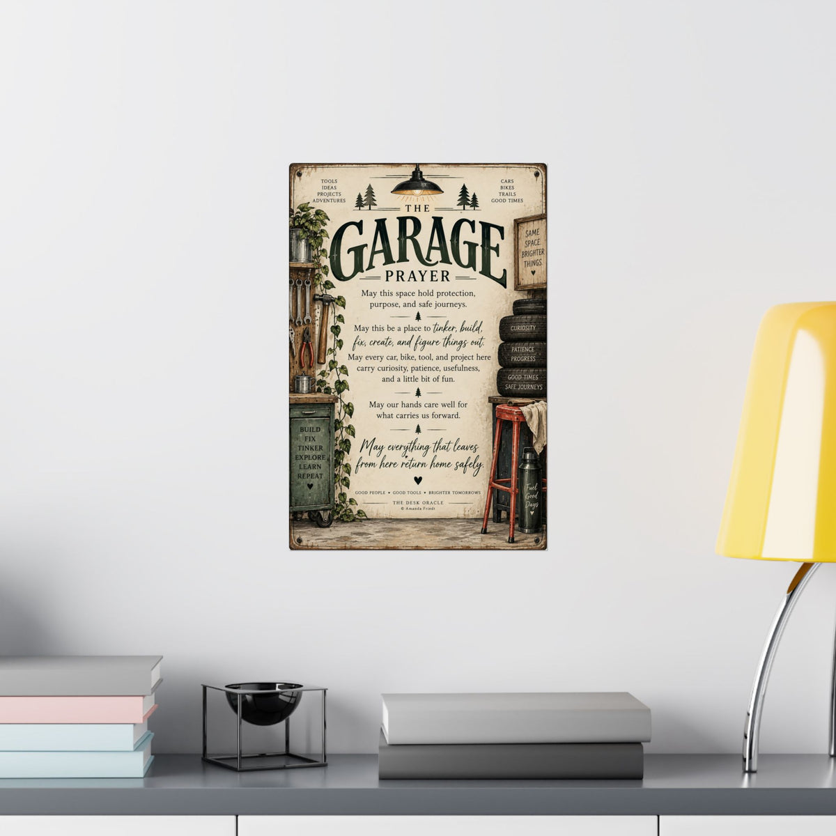 Garage Blessing Sign, Safe Travels prayer wall art – photo 17 of 20