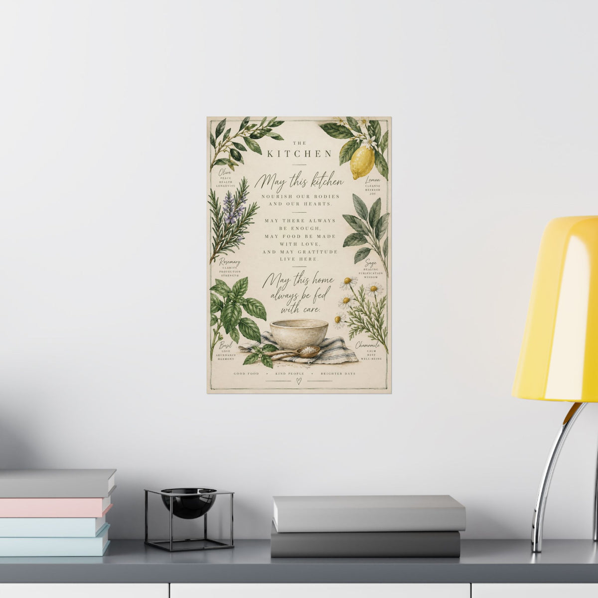 Kitchen Blessing Print, herb botanical kitchen prayer – photo 17 of 20