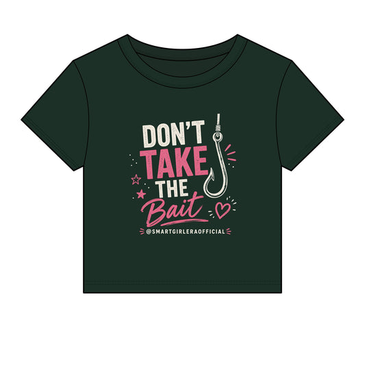 Don't Take the Bait women's graphic crop tee