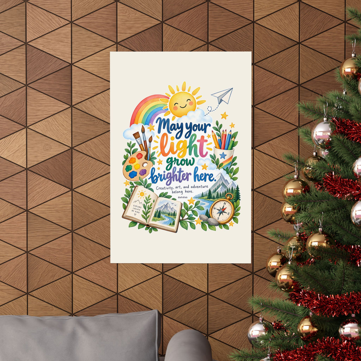 Art Room Kids Wall Art Print, May Your Light Grow Brighter Here – photo 6 of 20