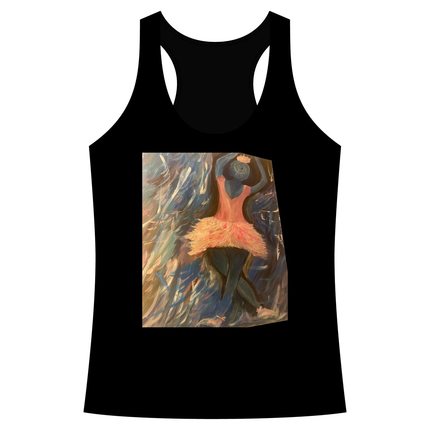 Ballerina Art Racerback Tank - Feminine Dance Painting Tank Top