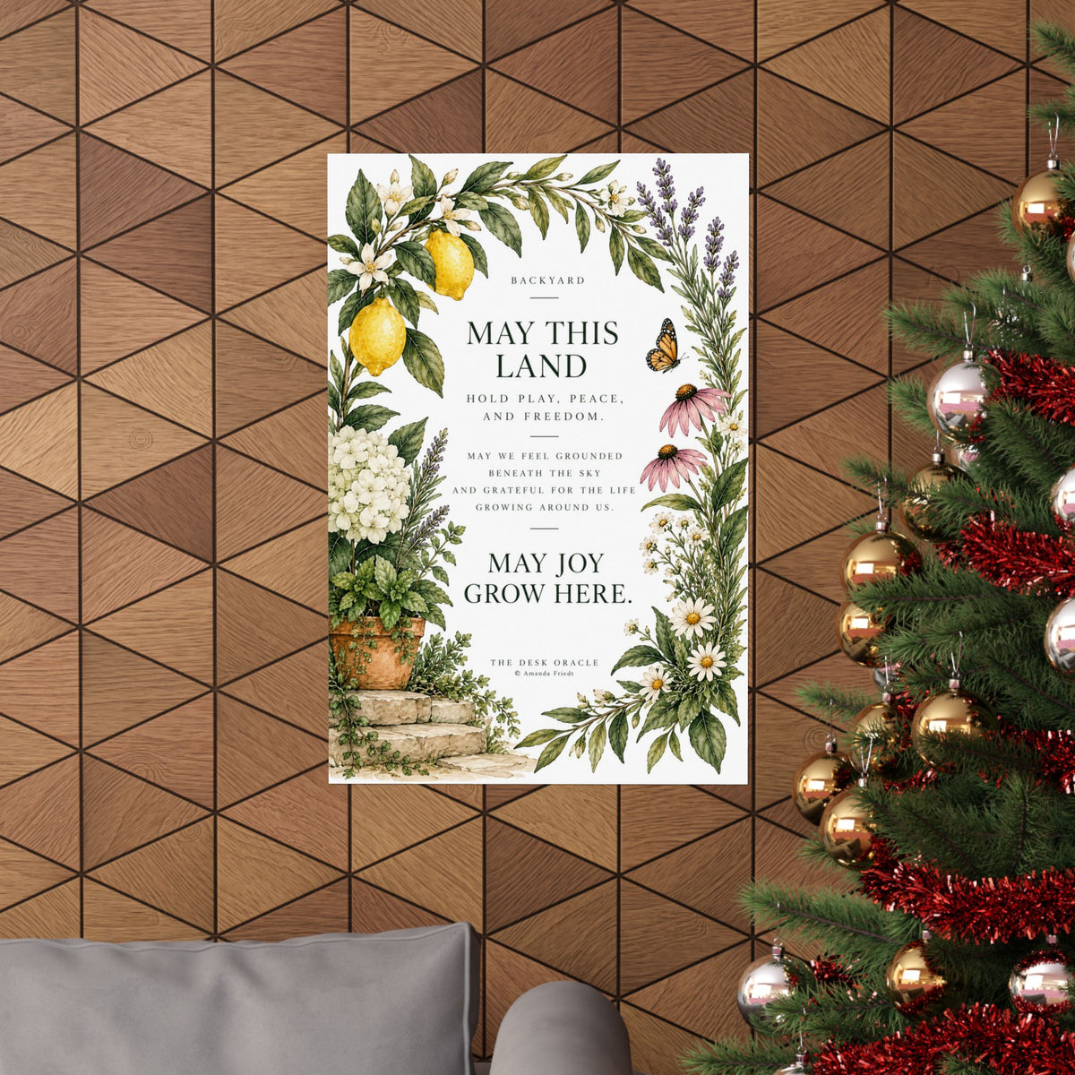 Backyard Blessing Print, May This Land Hold Play, Peace and Freedom – photo 6 of 20