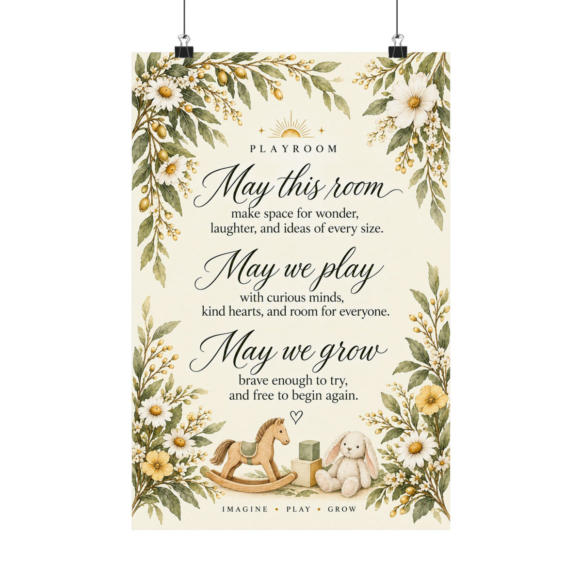 Playroom Blessing Print, May This Room Make Space for Wonder – photo 2 of 20