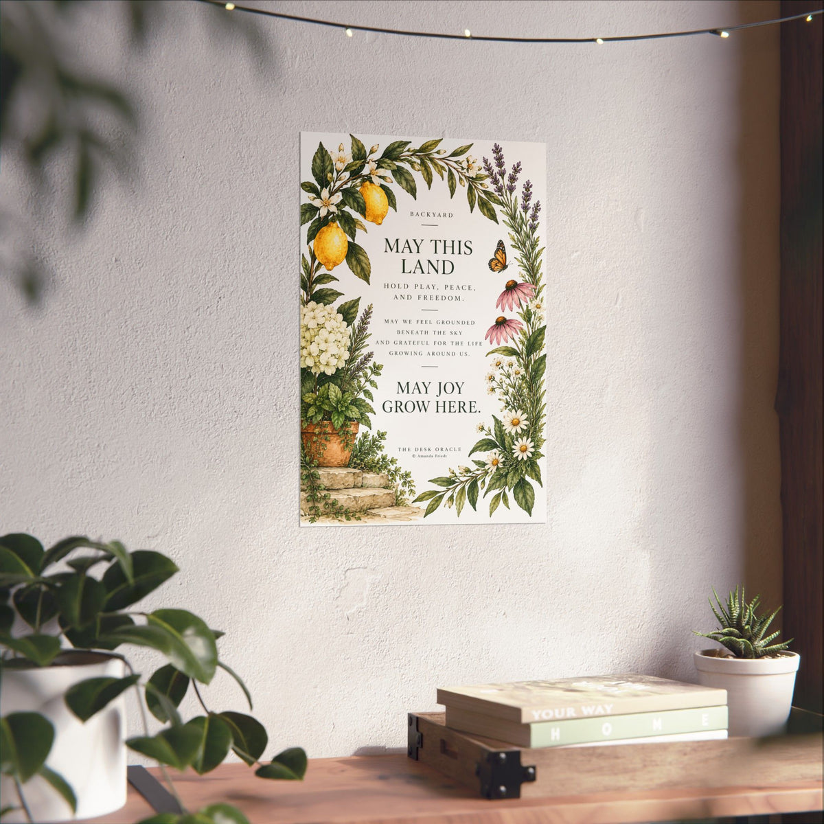 Backyard Blessing Print, May This Land Hold Play, Peace and Freedom – photo 15 of 20