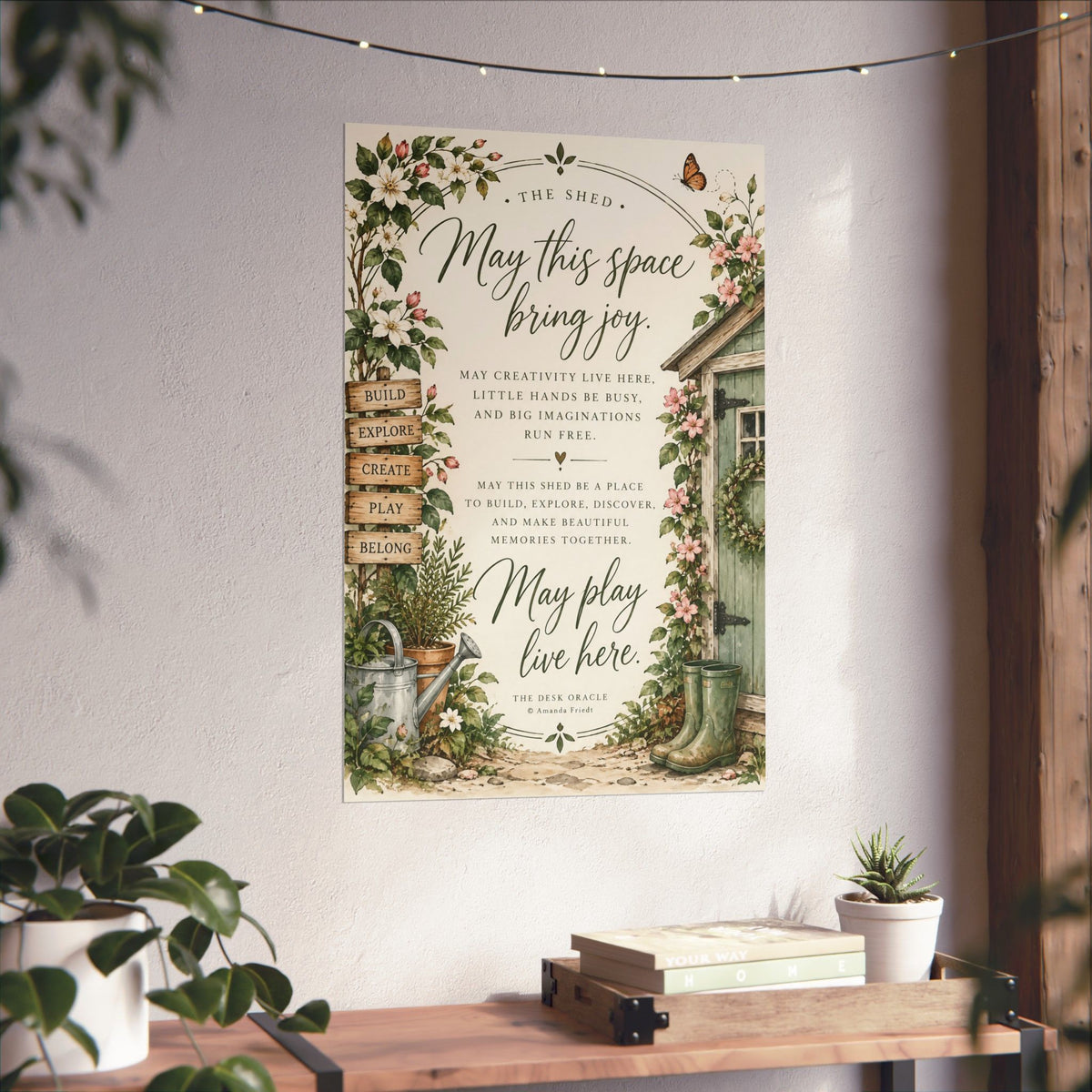 Garden Shed Blessing Print, May This Space Bring Joy – photo 8 of 20