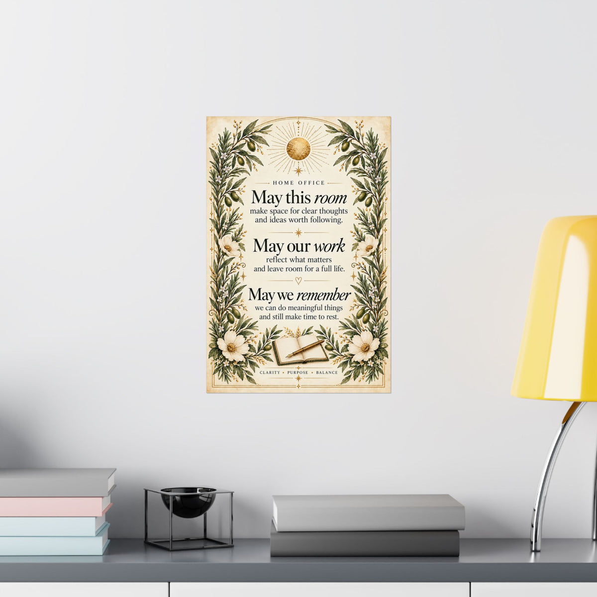 Home Office Blessing Print, May This Room Make Space for Clear Thoughts – photo 17 of 20