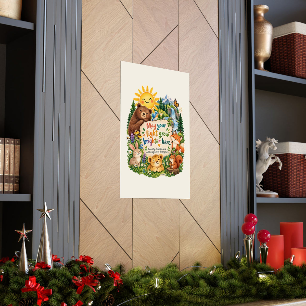 Woodland Animal Kids Poster, May Your Light Grow Brighter Here – photo 7 of 20