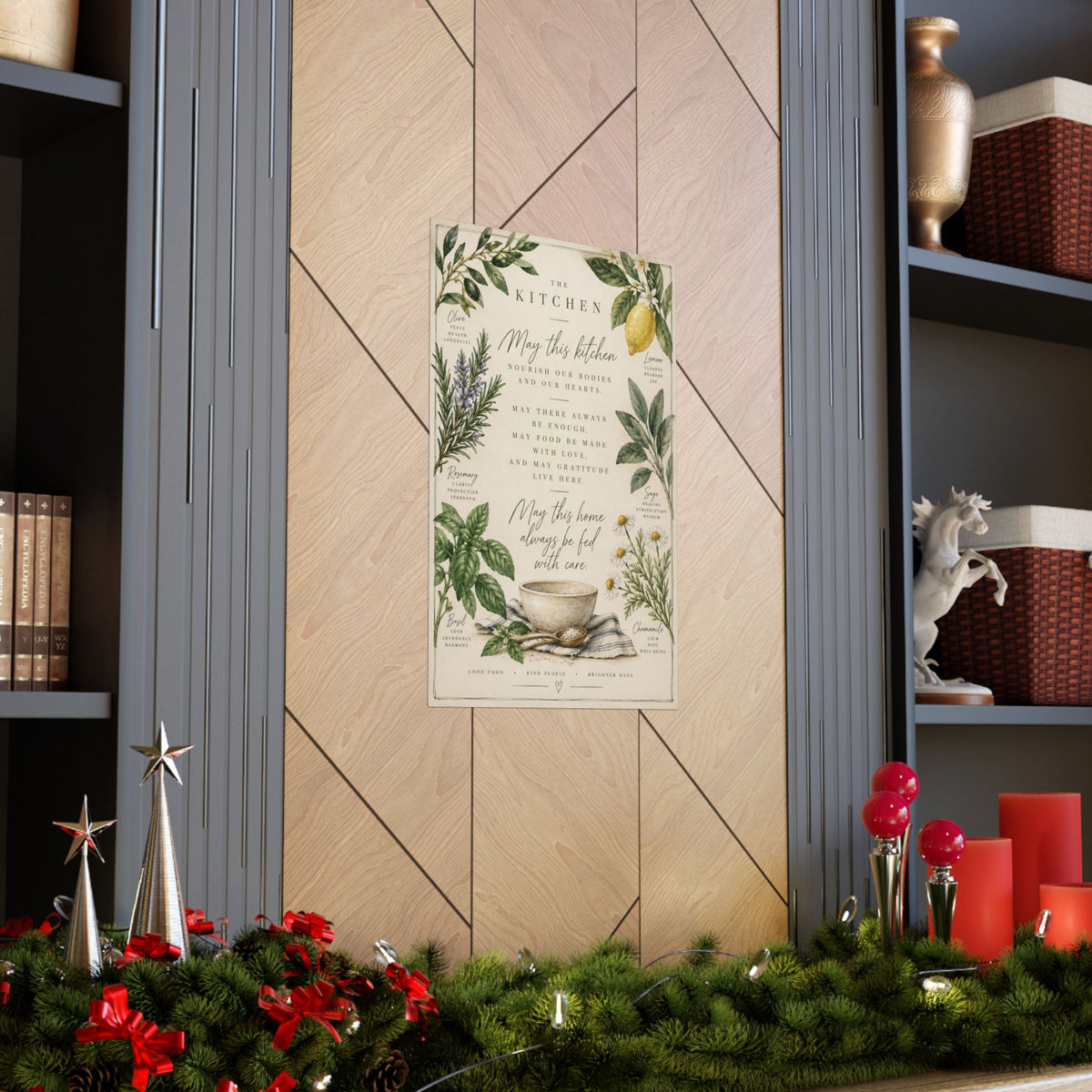 Kitchen Blessing Print, herb botanical kitchen prayer – photo 7 of 20