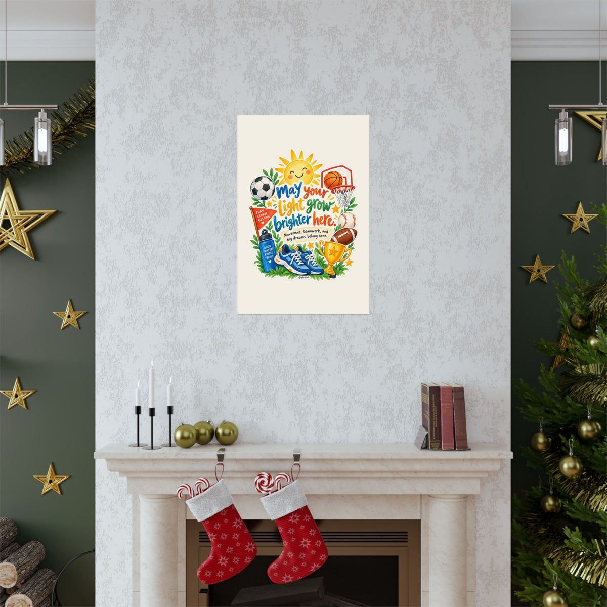 Sports Kids Wall Art Print, May Your Light Grow Brighter Here – photo 9 of 20