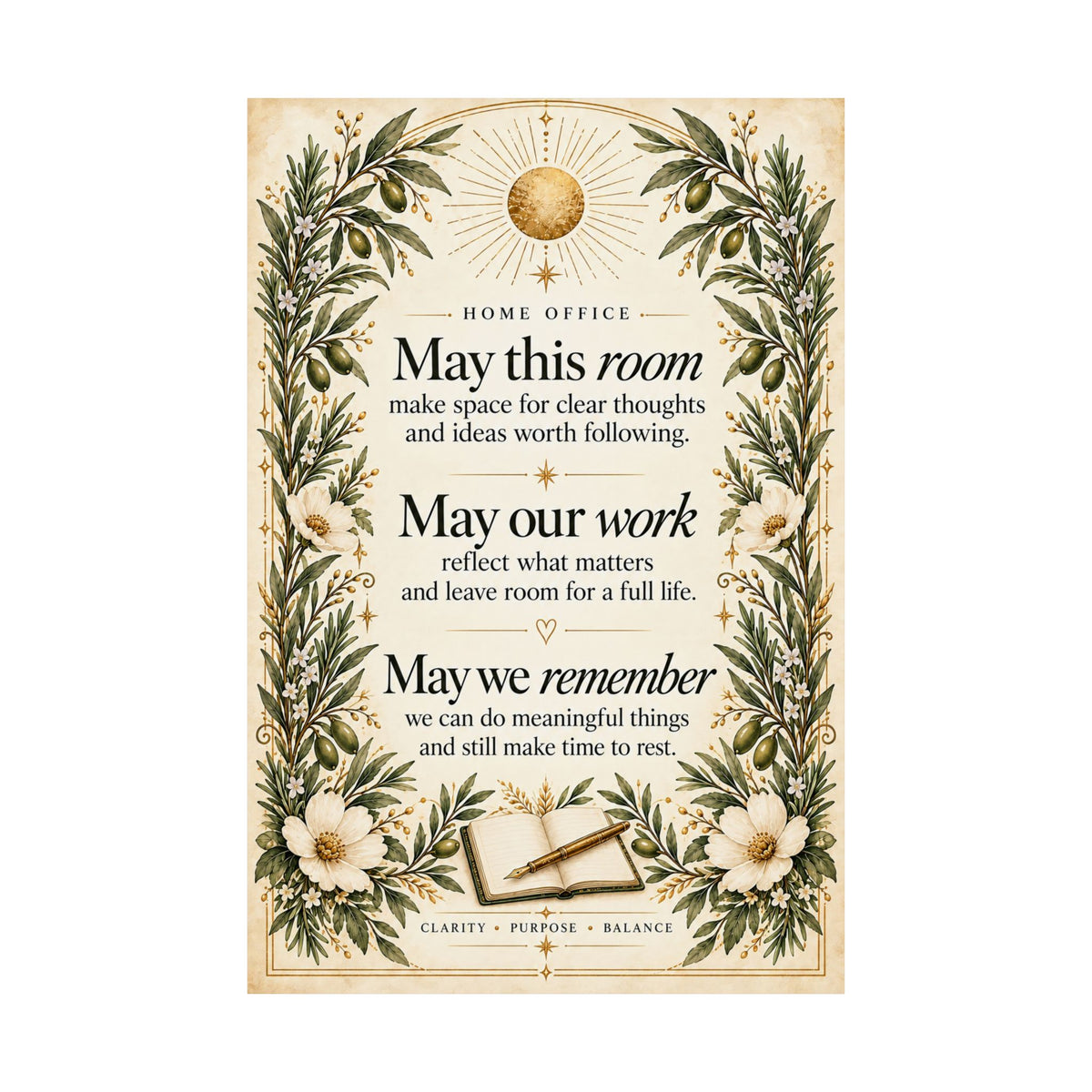 Home Office Blessing Print, May This Room Make Space for Clear Thoughts – photo 11 of 20
