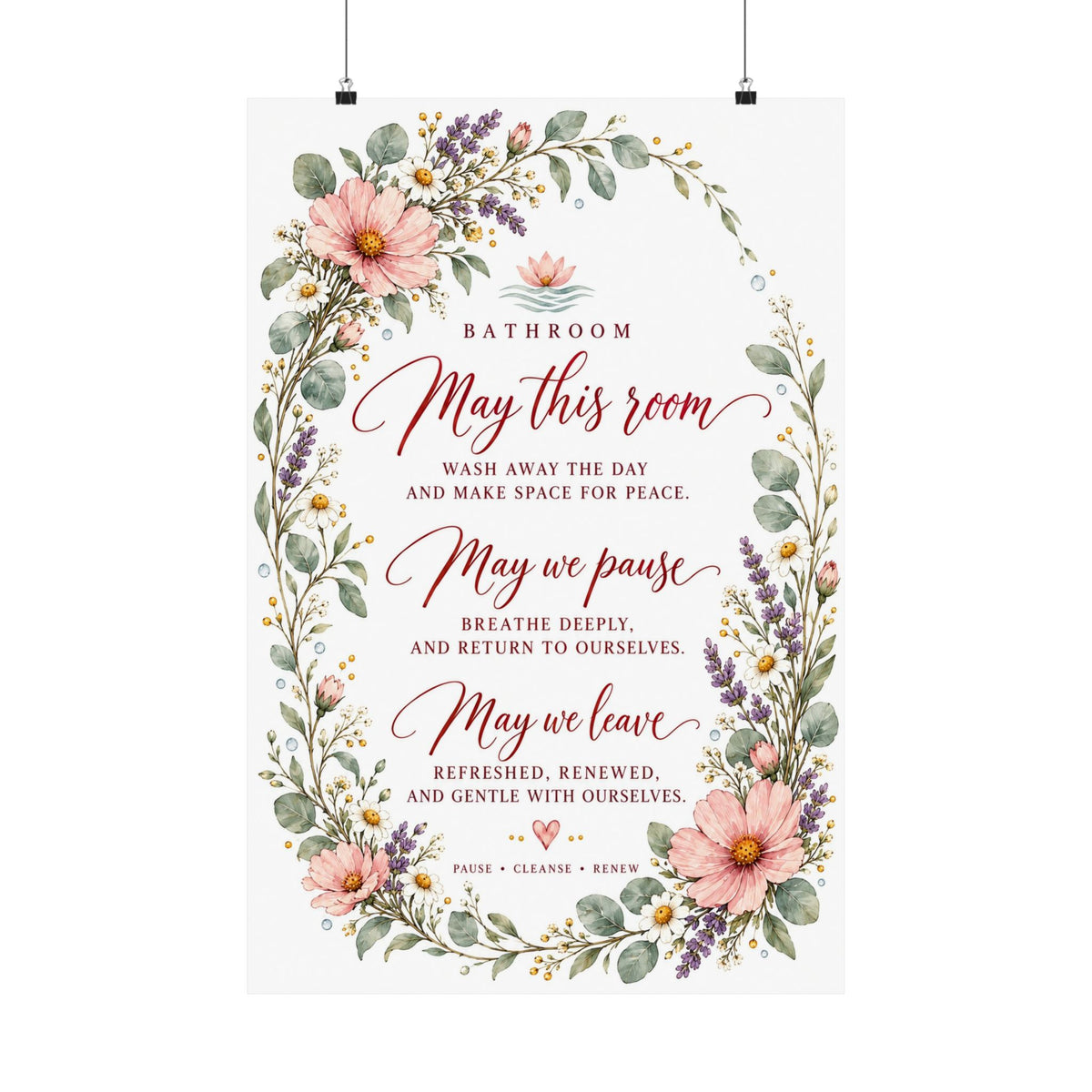 Bathroom Blessing Print, May This Room Wash Away the Day – photo 1 of 20