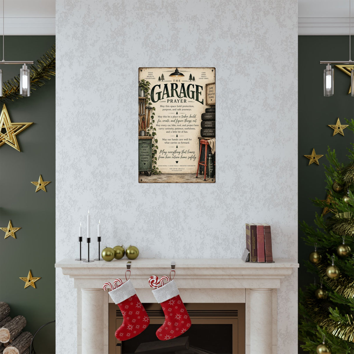 Garage Blessing Sign, Safe Travels prayer wall art – photo 9 of 20
