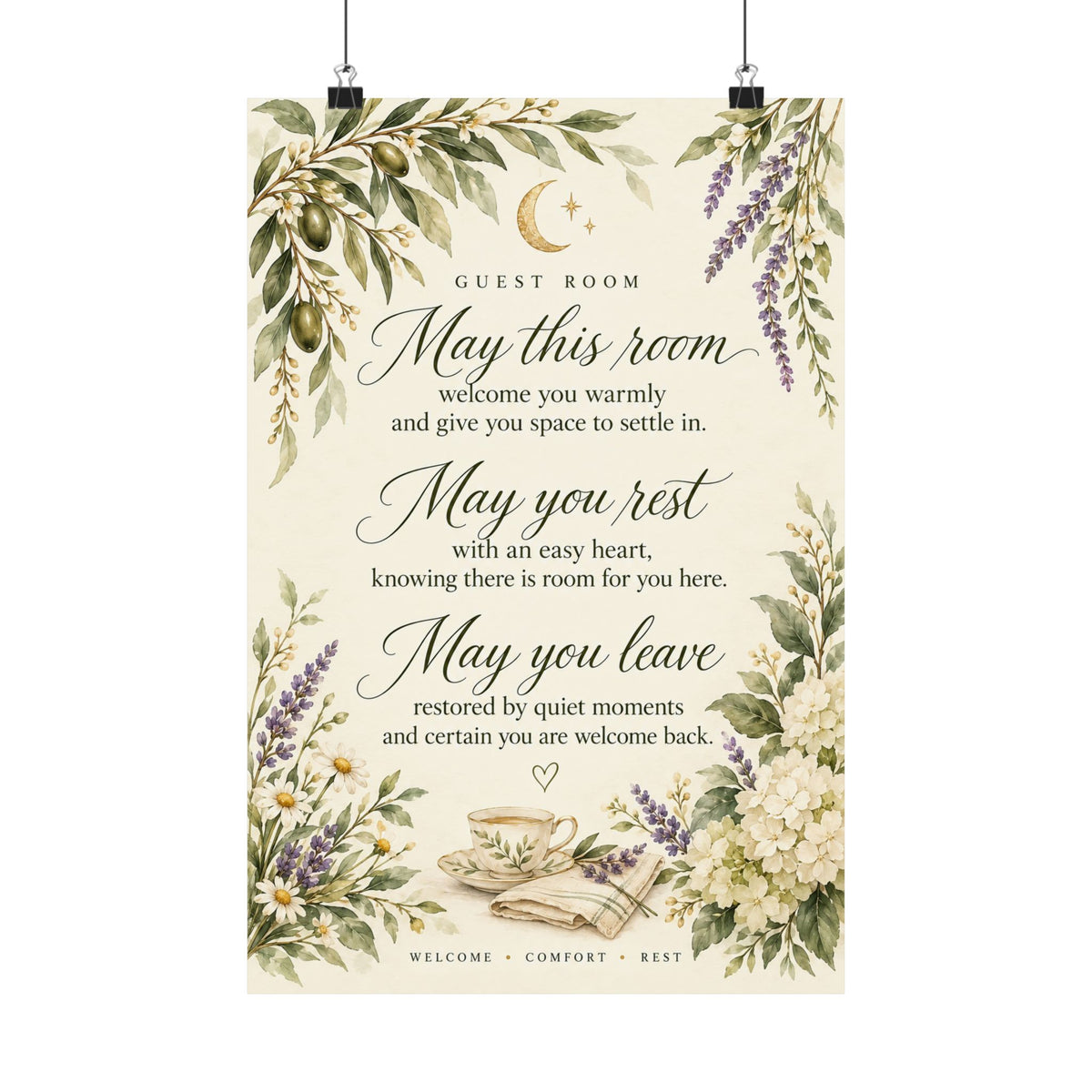 Guest Room Blessing Print, May This Room Welcome You Warmly – photo 2 of 20