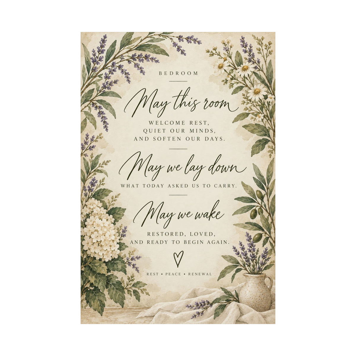 Bedroom Blessing Print, May This Room Welcome Rest – photo 18 of 20