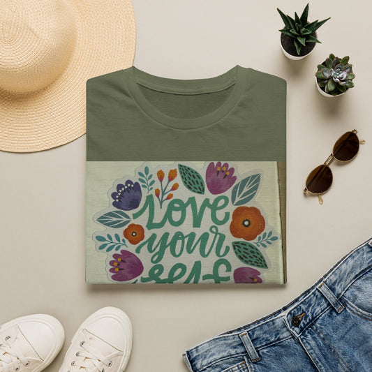 Love Your Self Floral Tee — Inspirational Self-Love T-Shirt