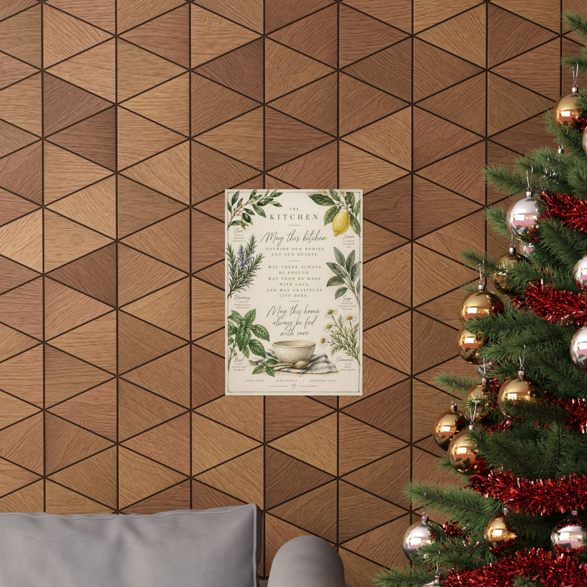Kitchen Blessing Print, herb botanical kitchen prayer – photo 13 of 20