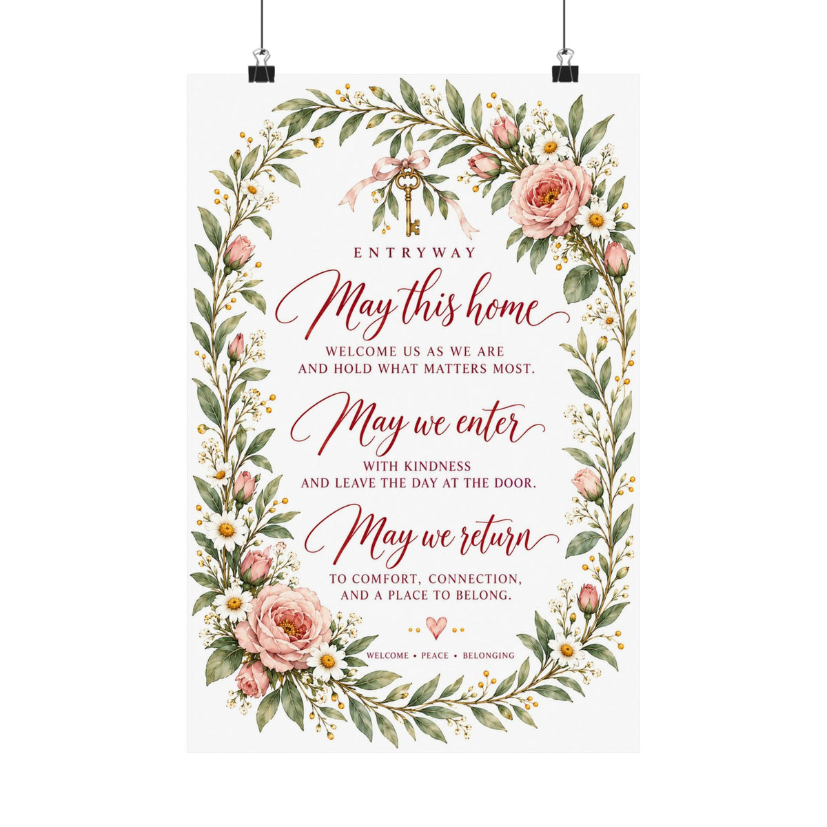 Entryway Blessing Print, May This Home Welcome Us As We Are – photo 2 of 20
