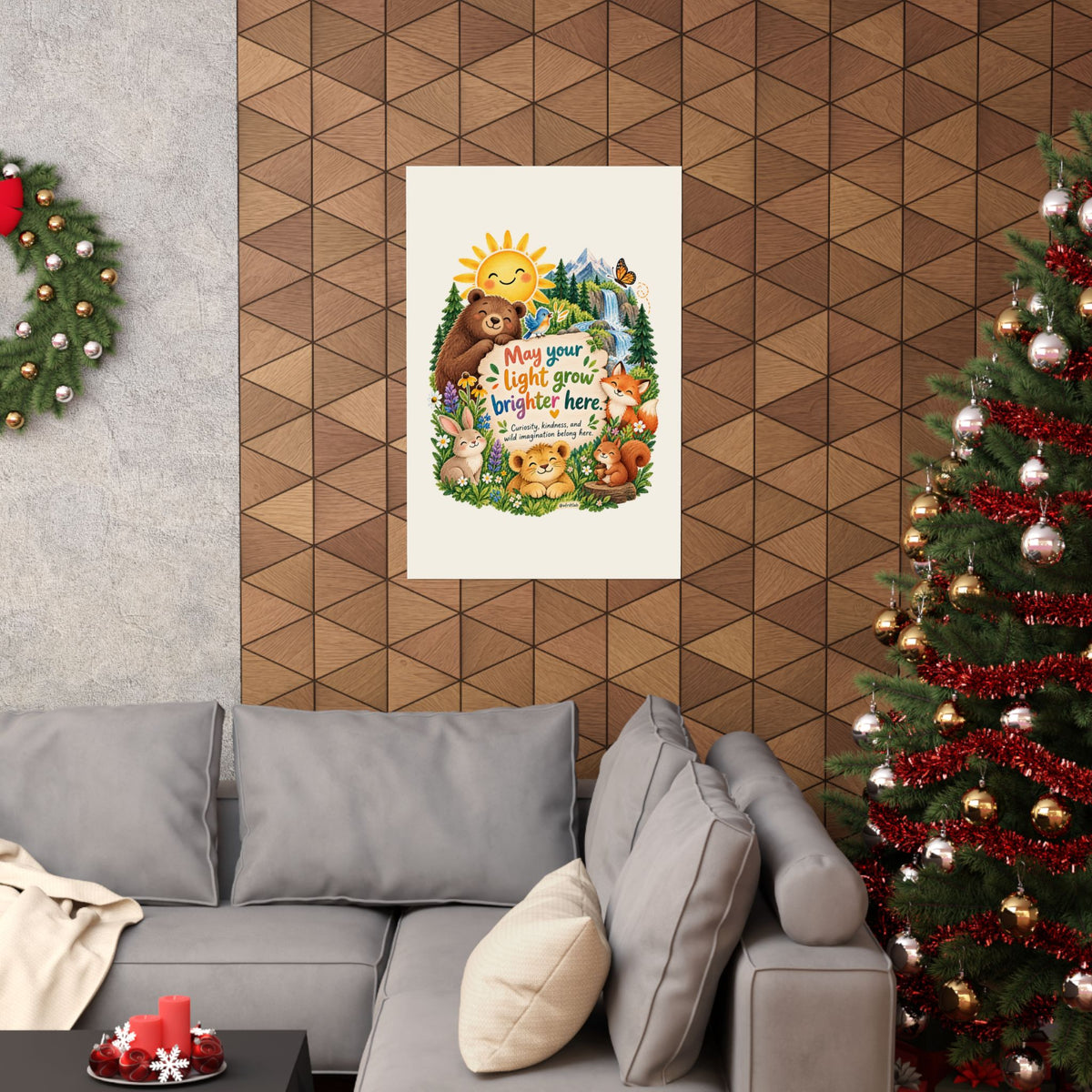 Woodland Animal Kids Poster, May Your Light Grow Brighter Here – photo 20 of 20