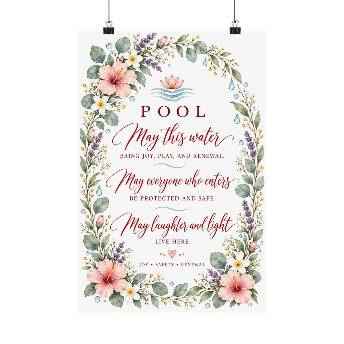 Pool Blessing Sign, May This Water Bring Joy – photo 2 of 20