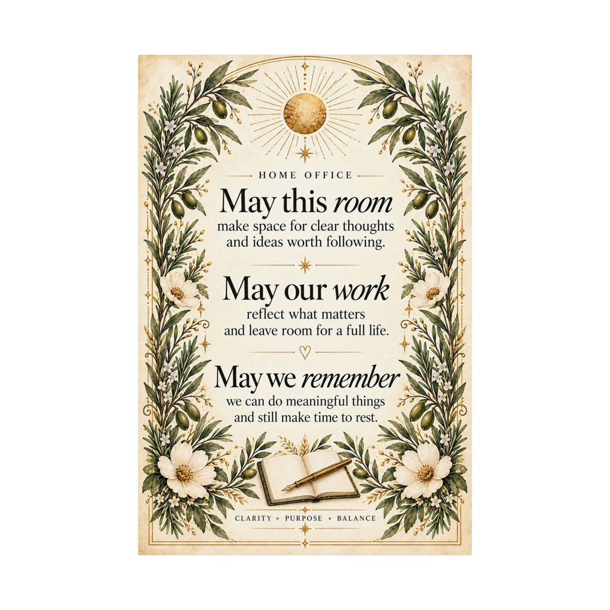 Home Office Blessing Print, May This Room Make Space for Clear Thoughts – photo 4 of 20