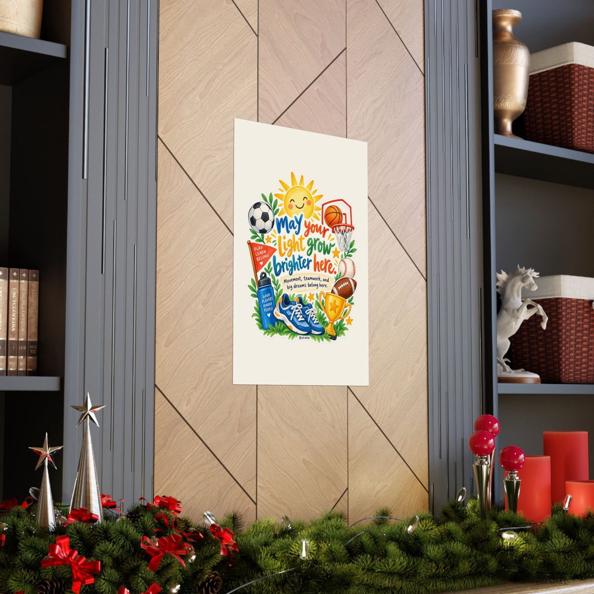 Sports Kids Wall Art Print, May Your Light Grow Brighter Here – photo 7 of 20