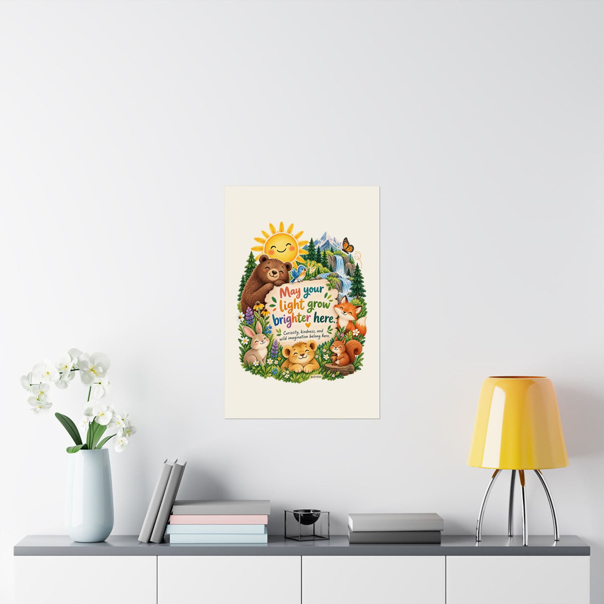 Woodland Animal Kids Poster, May Your Light Grow Brighter Here – photo 10 of 20