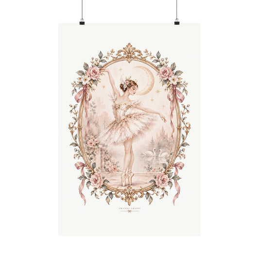 Ballerina and Moon Wall Art Print – photo 1 of 20